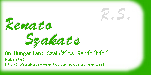 renato szakats business card